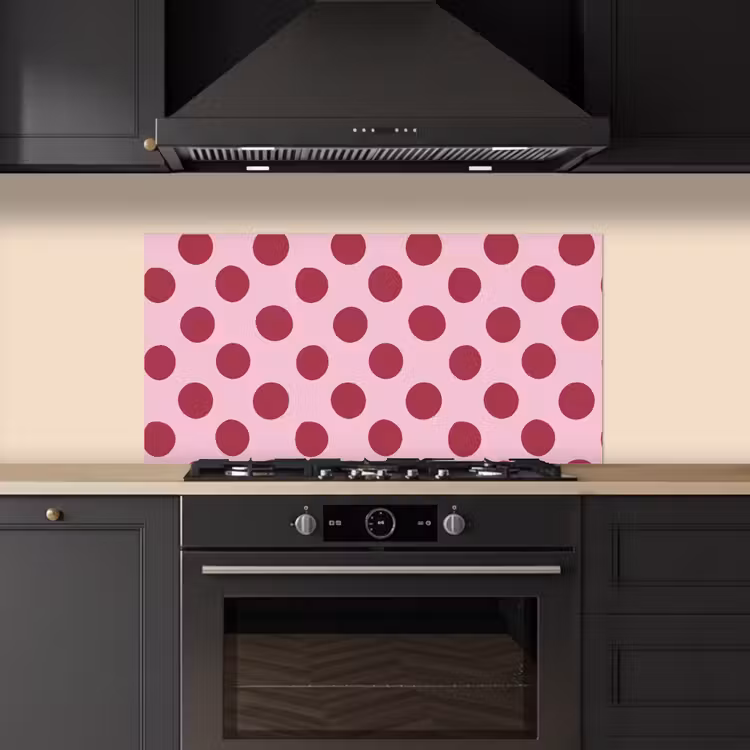 Stippen - Patroon - Bordeaux keuken achterwand spatscherm middel 899 -sfeer1
