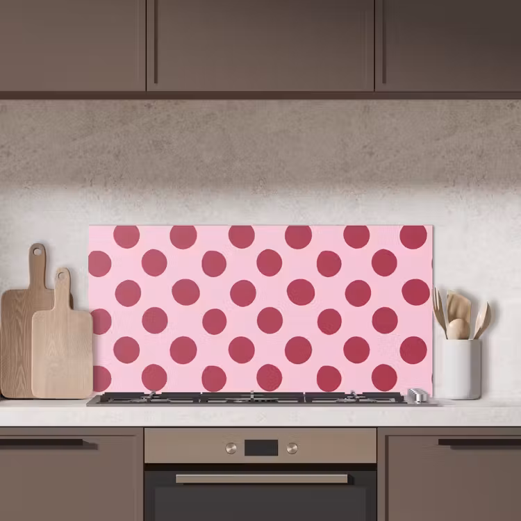Stippen - Patroon - Bordeaux keuken achterwand spatscherm middel 899 -sfeer2