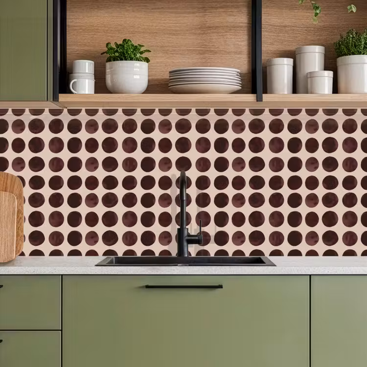 Stippen - Patroon - Bruin keuken achterwand 2 middel 871 -sfeer3