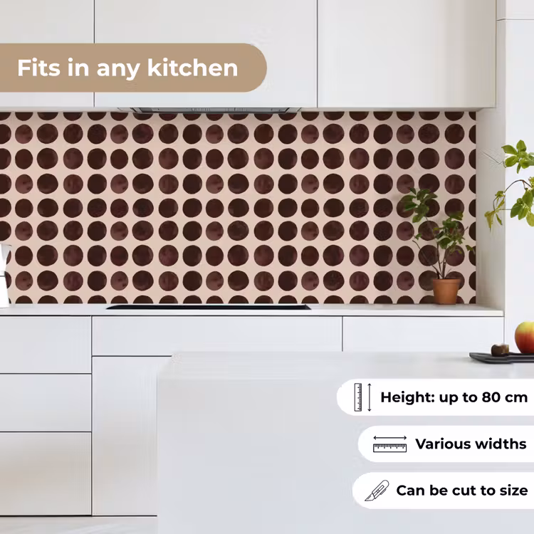 Stippen - Patroon - Bruin keuken achterwand 2 middel 871 -sfeer4_UK