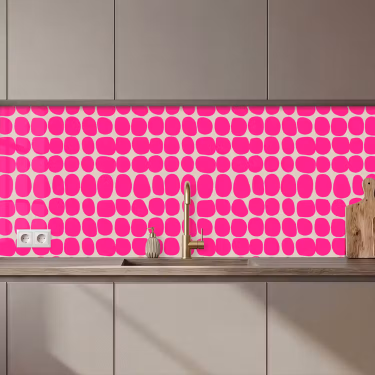 Stippen - Patroon - Roze keuken achterwand 2 middel 871 zz_3dshopping
