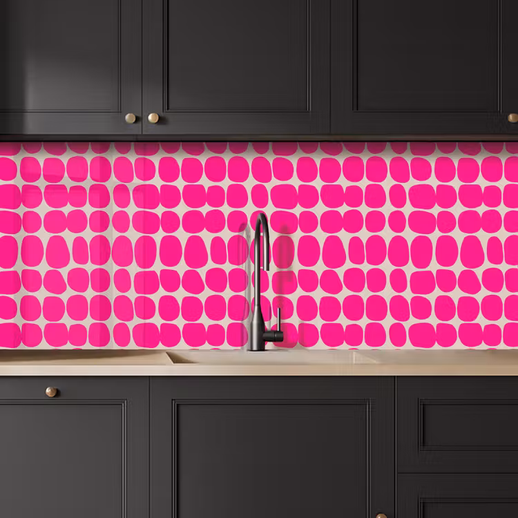 Stippen - Patroon - Roze keuken achterwand 2 middel 871 -sfeer1