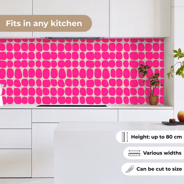 Stippen - Patroon - Roze keuken achterwand 2 middel 871 -sfeer4_UK