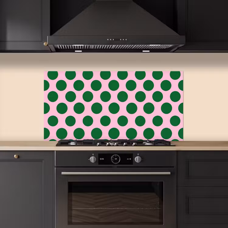 Polkadots - Patroon - Groen keuken achterwand spatscherm middel 899 -sfeer1