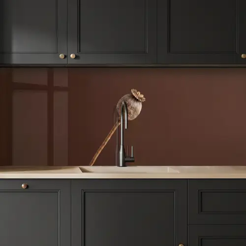 Papaverbol - Droogbloem - Bruin - Minimalistisch keuken achterwand 2 middel -sfeer1