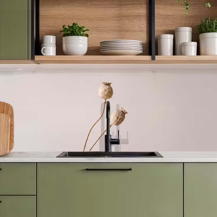 Papaverbollen - Droogbloemen - Minimalistisch - Beige - Rustig keuken achterwand 2 middel -sfeer3