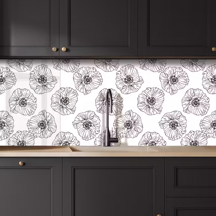 Klaproos - Bloemen - Design keuken achterwand 2 middel 871 -sfeer1