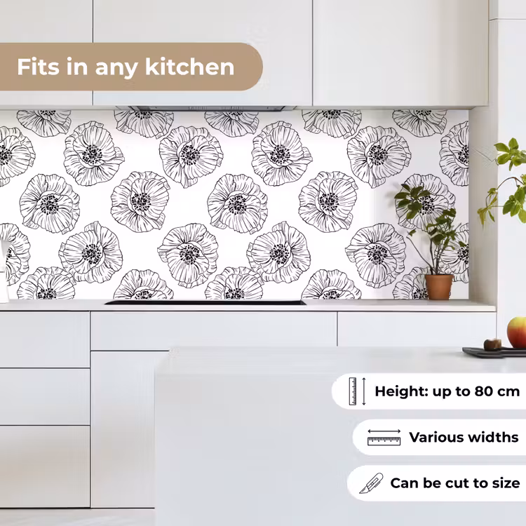 Klaproos - Bloemen - Design keuken achterwand 2 middel 871 -sfeer4_UK