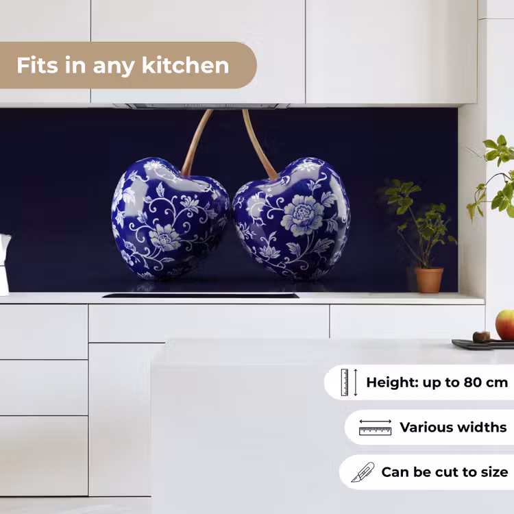 Porselein- Kersen - Delfts - Blauw keuken achterwand 2 middel -sfeer4_UK