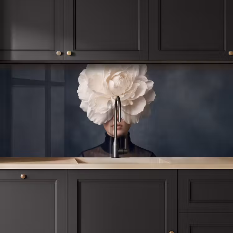 Portret - Mysterieus - Wit keuken achterwand 2 middel -sfeer1