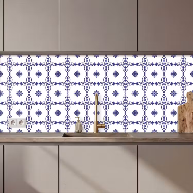 Portugal - Patronen - Blauw keuken achterwand 2 middel 871 zz_3dshopping