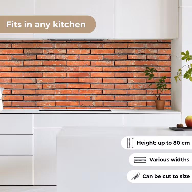 Rood - Bakstenen - Muur - Beschadiging keuken achterwand 2 middel 871 -sfeer4_UK