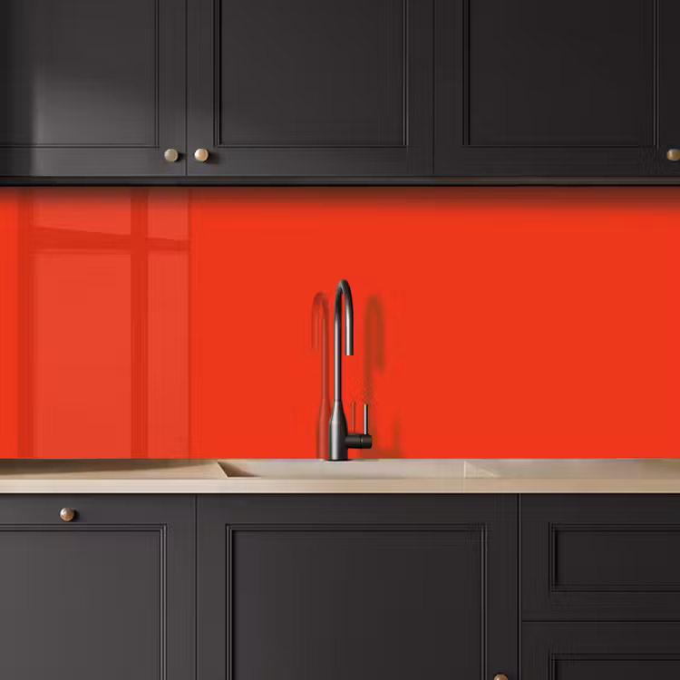 Rood - Kleur - Effen keuken achterwand 2 middel 871 -sfeer1