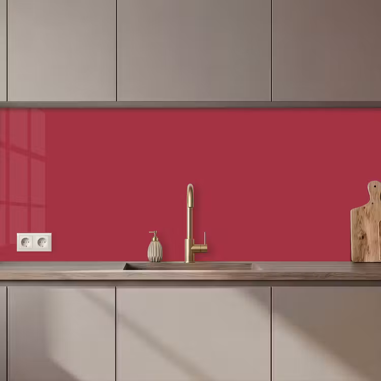 Rood - Effen kleur keuken achterwand 2 middel 871 zz_3dshopping