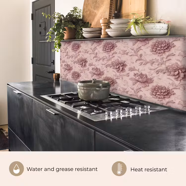 Reliëf - Pioenrozen - Roze keuken achterwand 2 groot 857 -usp_EN