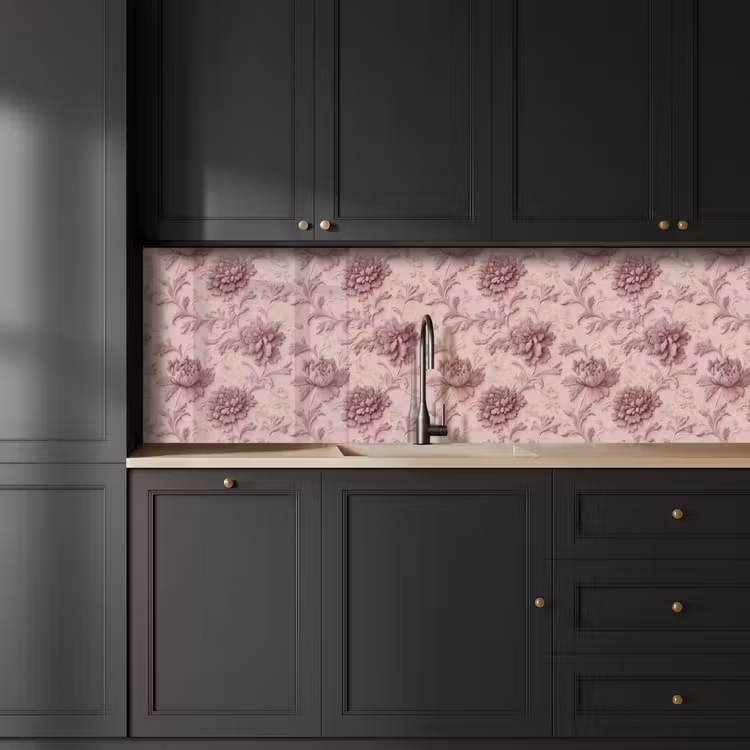 Reliëf - Pioenrozen - Roze keuken achterwand 2 groot 857 -sfeer1