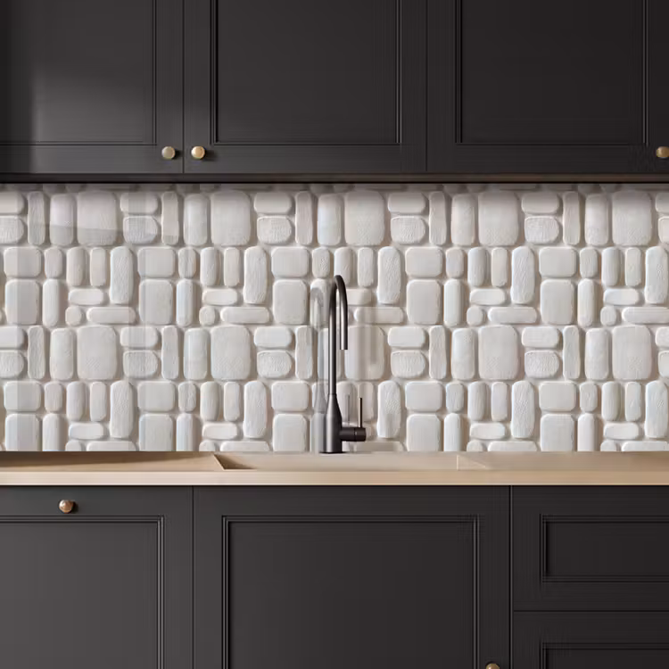 Reliëf - Structuur - Wit keuken achterwand 2 middel 871 -sfeer1