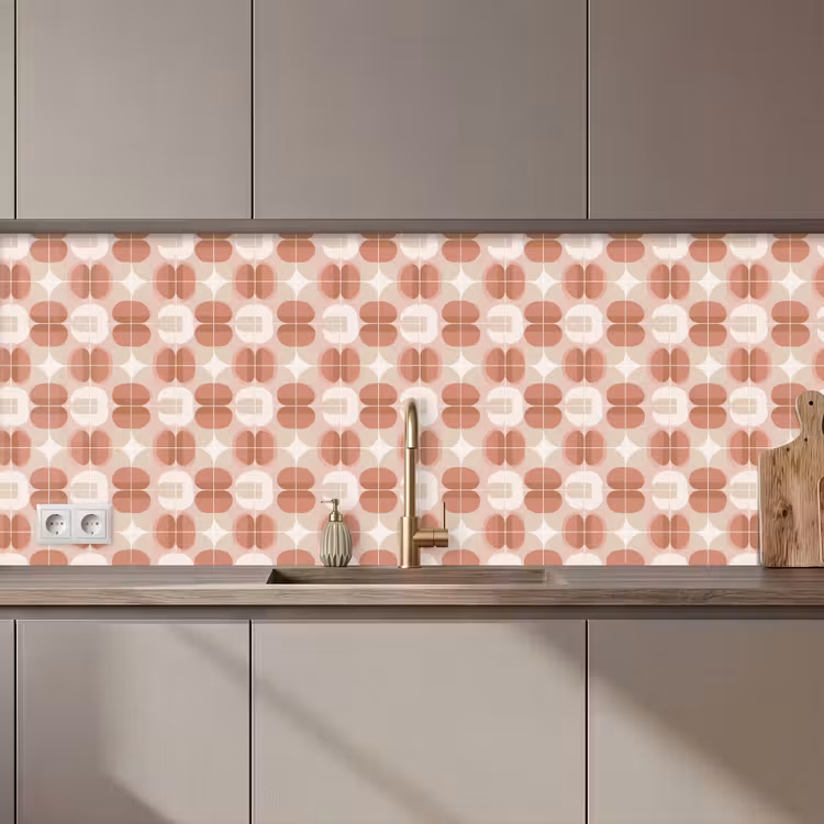 Retro - Klassiek - Roze keuken achterwand 2 middel 871 zz_3dshopping