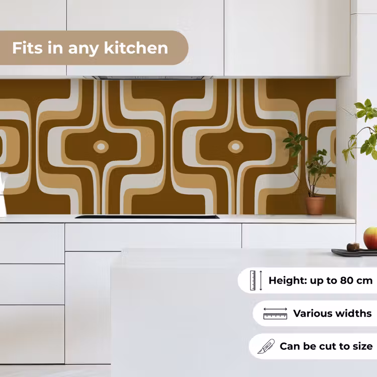 Retro - Design - Bruin keuken achterwand 2 middel 871 -sfeer4_UK