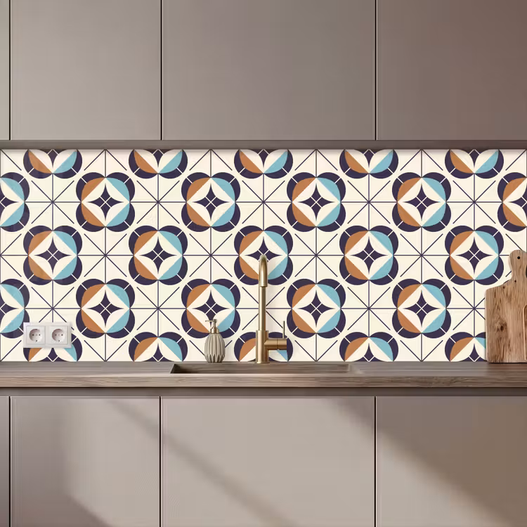Retro - Design - Geometrie keuken achterwand 2 middel 871 zz_3dshopping