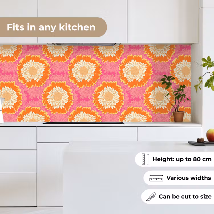 Retro - Bloemen - Kleurrijk keuken achterwand 2 middel 871 -sfeer4_UK