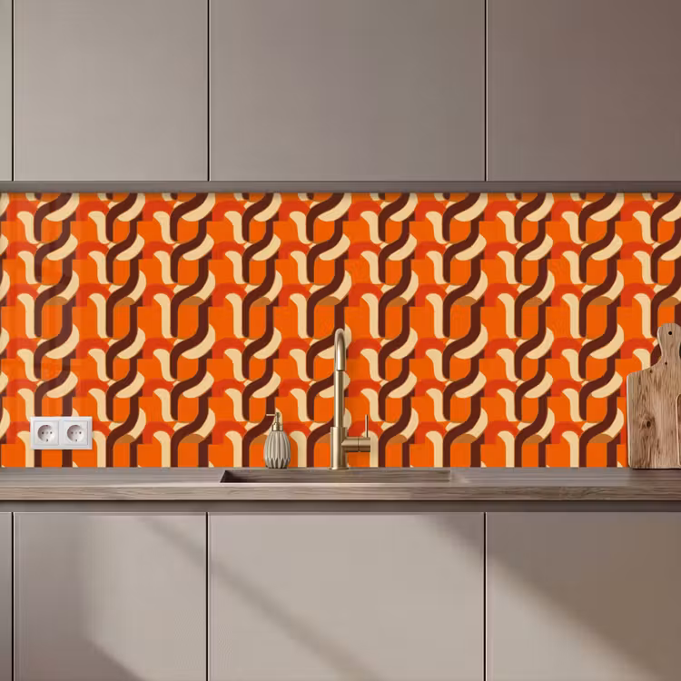 Retro - Modern - Kleurrijk keuken achterwand 2 middel 871 zz_3dshopping