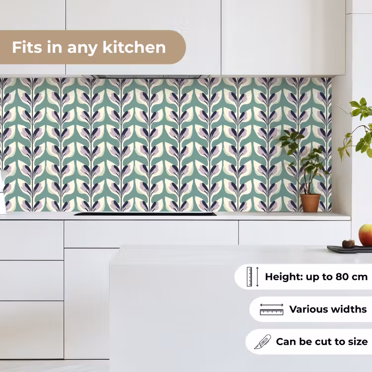 Retro - Modern - Groen keuken achterwand 2 middel 871 -sfeer4_UK