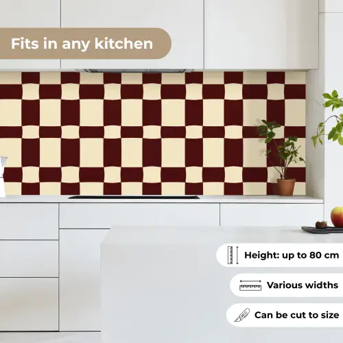 Retro - Patroon - Bruin keuken achterwand 2 middel 871 -sfeer4_UK