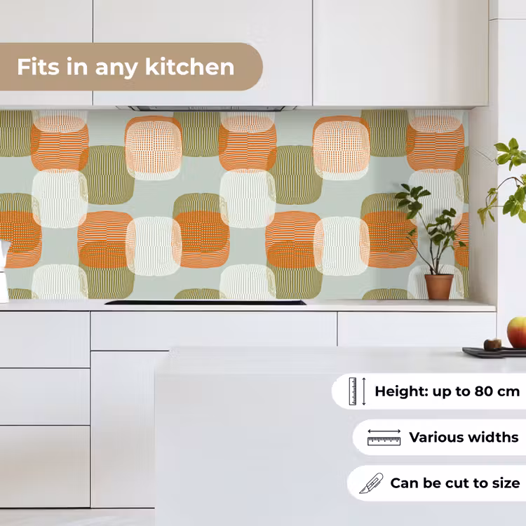 Retro - Patroon - Pastel keuken achterwand 2 middel 871 -sfeer4_UK
