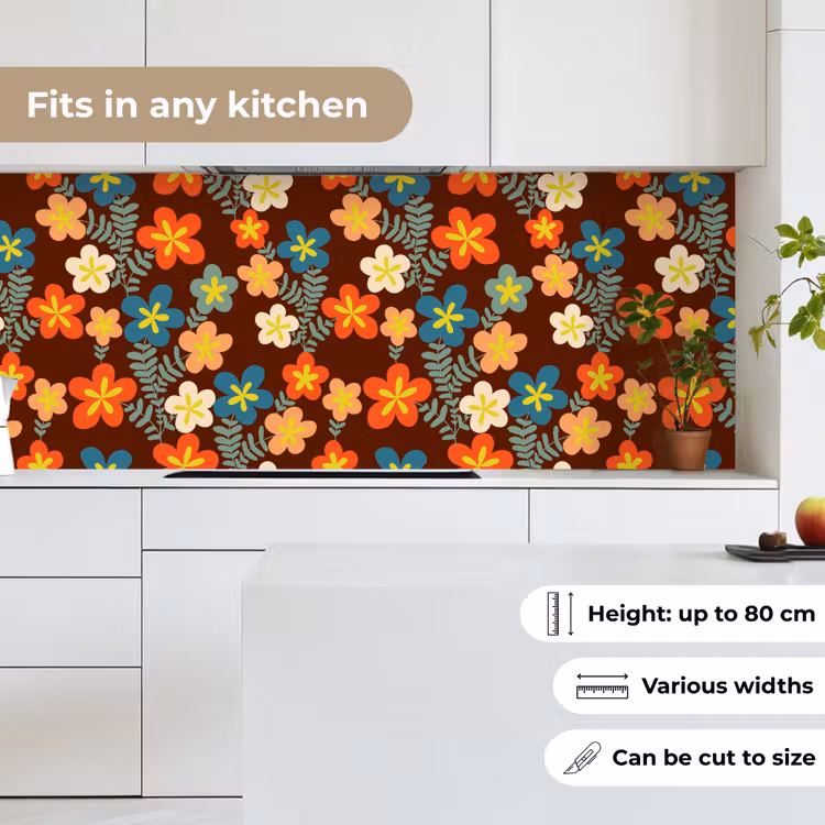 Retro - Patronen - Bloemen - Jaren 70 keuken achterwand 2 middel 871 -sfeer4_UK