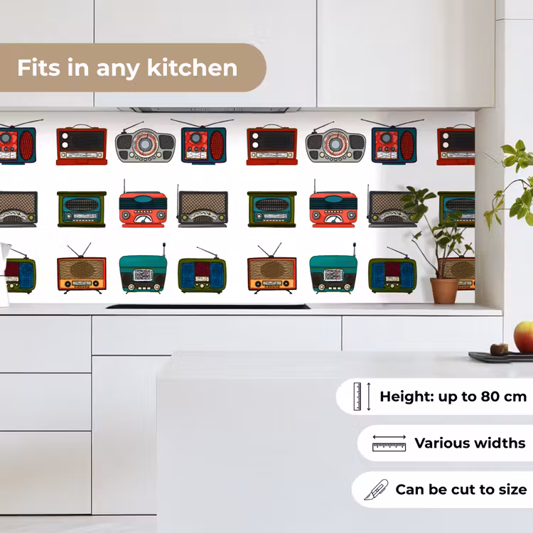 Retro - Radio - Design keuken achterwand 2 middel 871 -sfeer4_UK
