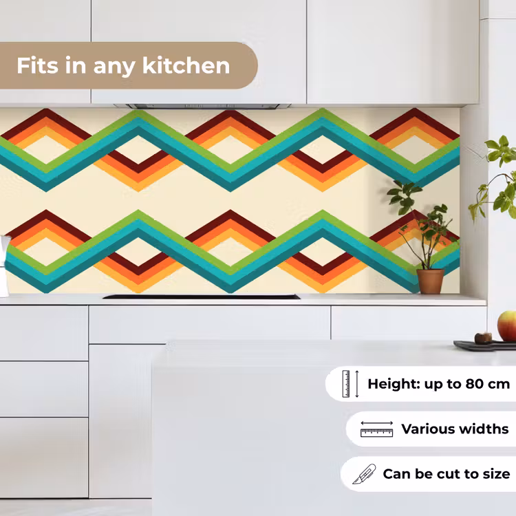 Retro - Strepen - Design - Seventies keuken achterwand 2 middel 871 -sfeer4_UK