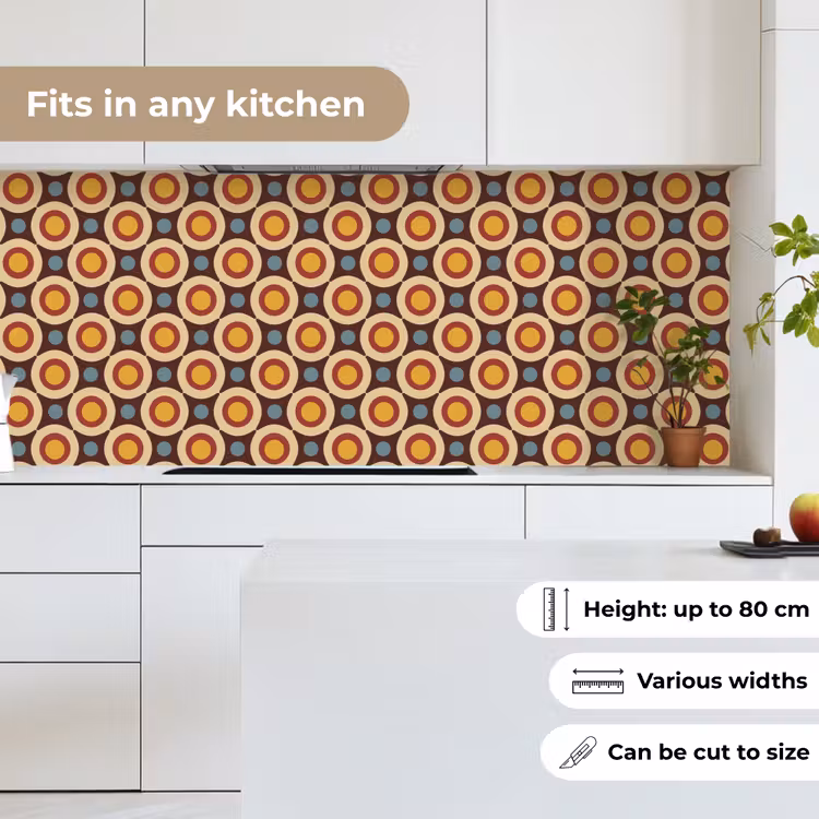 Retro - Vintage - Design - Cirkel keuken achterwand 2 middel 871 -sfeer4_UK