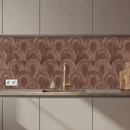 Ritmisch - Effect - Bruin keuken achterwand 2 middel 871 zz_3dshopping