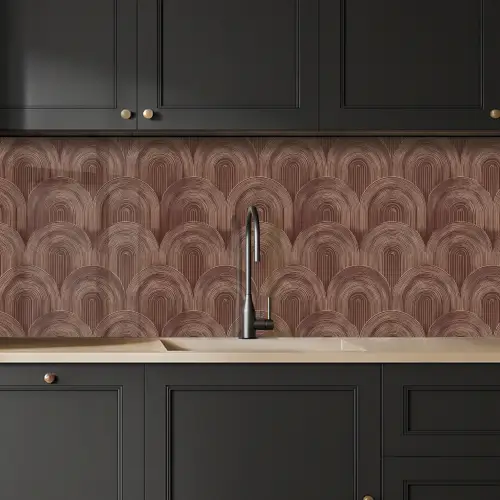 Ritmisch - Effect - Bruin keuken achterwand 2 middel 871 -sfeer1