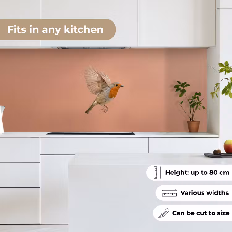 Roodborst - Natuur - Roze keuken achterwand 2 middel -sfeer4_UK