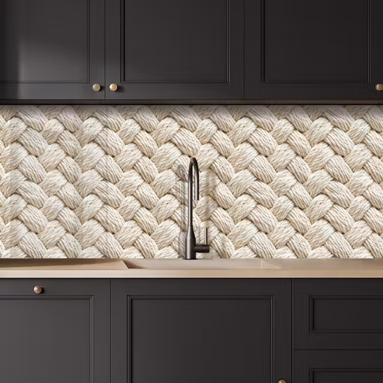 Touw - Gebreid - Beige keuken achterwand 2 middel 871 -sfeer1