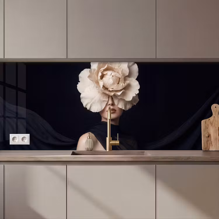 Roos - Tijdloos - Zwart keuken achterwand 2 middel zz_3dshopping