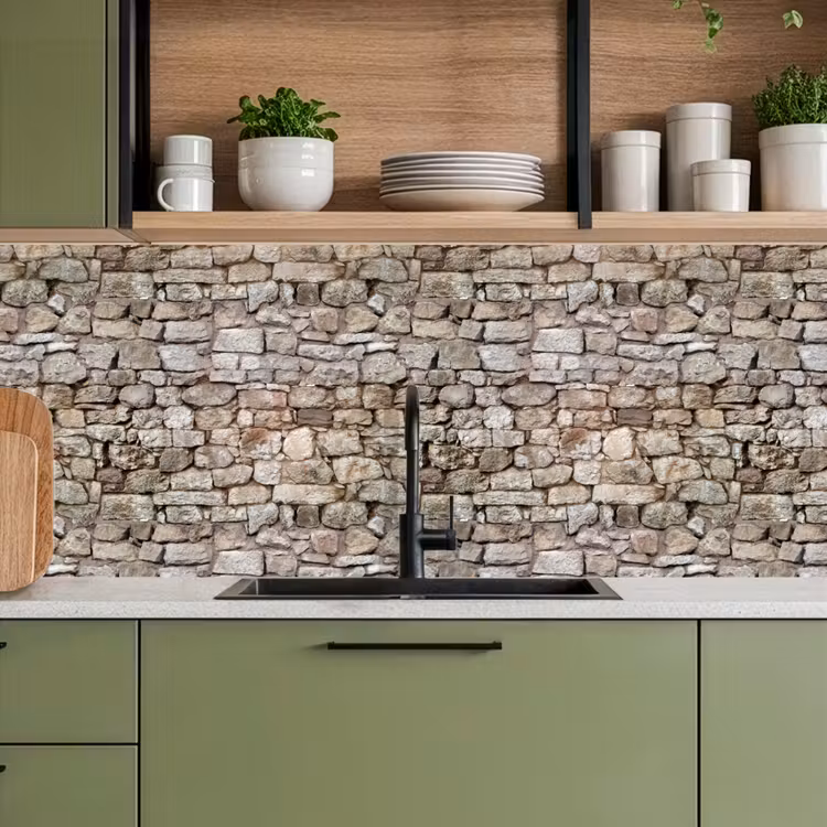 Ruw - Stenen - Muur - Natuurstenen keuken achterwand 2 middel 871 -sfeer3