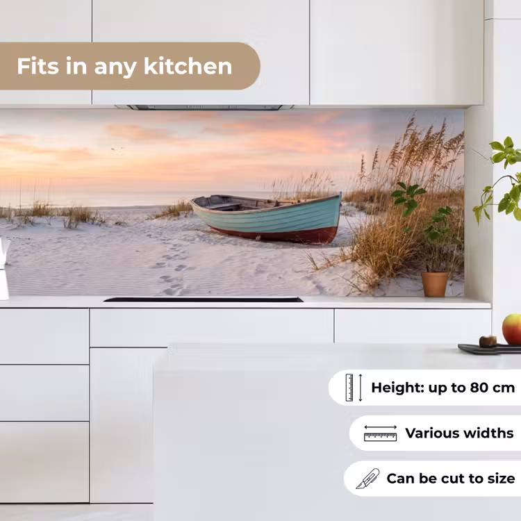Rustiek - Roeiboot - Zandstrand keuken achterwand 2 middel -sfeer4_UK