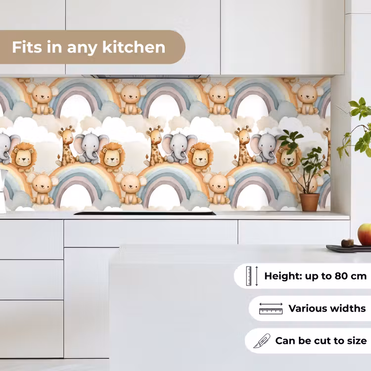 Safari - Regenboog - Kleurrijk keuken achterwand 2 middel 871 -sfeer4_UK