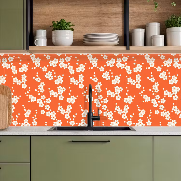 Sakura - Bloemen - Patroon - Japan keuken achterwand 2 middel 871 -sfeer3