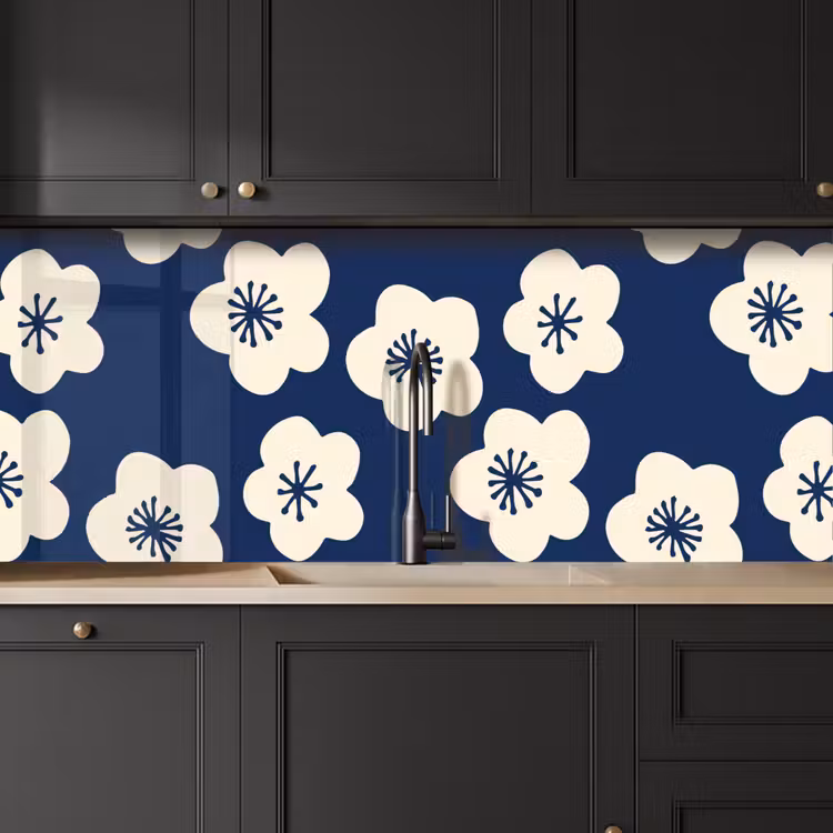 Sakura - Wit - Patroon - Japan keuken achterwand 2 middel 871 -sfeer1