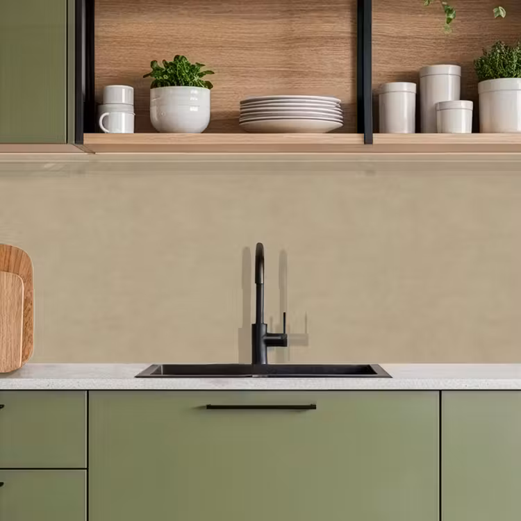 Zandkleur - Korrelige structuur - Beton keuken achterwand 2 middel 871 -sfeer3
