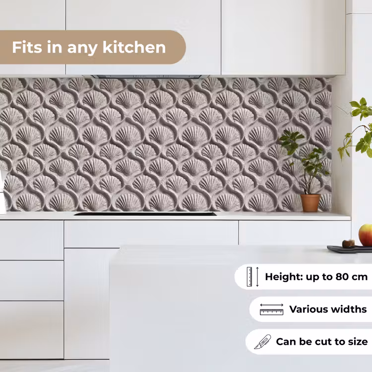 Zand - Schelpenvorm - Grijs keuken achterwand 2 middel 871 -sfeer4_UK