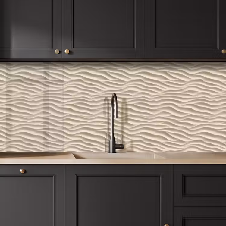 Zand - Golven - Beige keuken achterwand 2 middel 871 -sfeer1