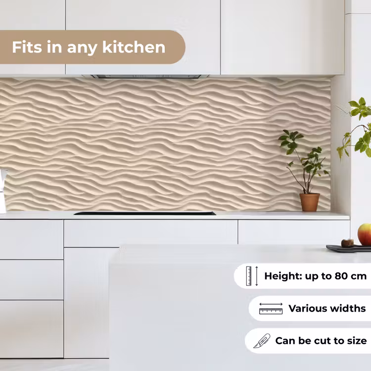 Zand - Golven - Beige keuken achterwand 2 middel 871 -sfeer4_UK