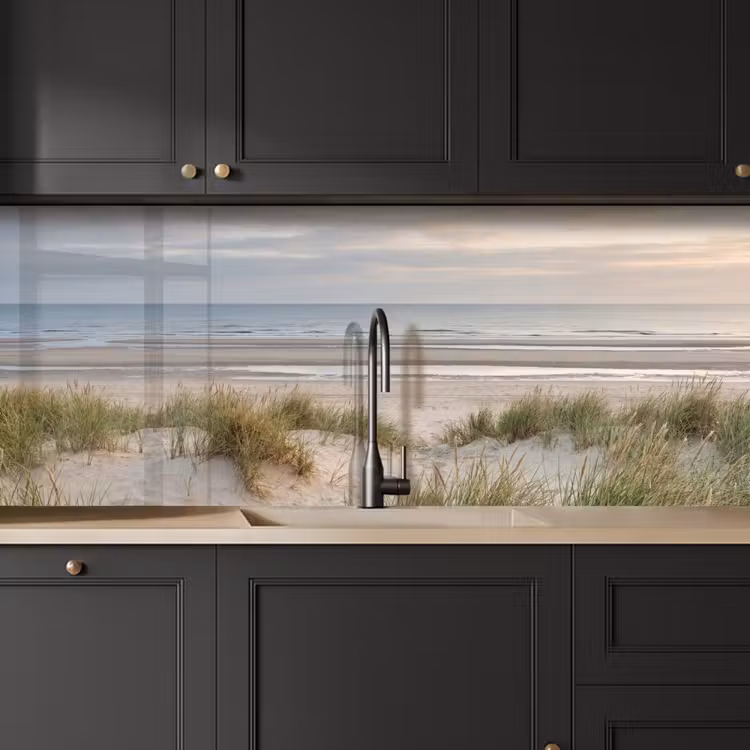 Zandstrand - Bewolkt - Duinen keuken achterwand 2 middel -sfeer1