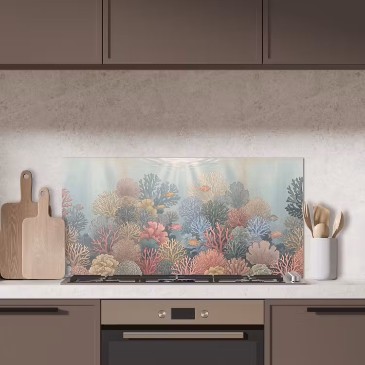 Zee - Koraal - Vis - Natuur - Kleurrijk keuken achterwand spatscherm middel -sfeer2