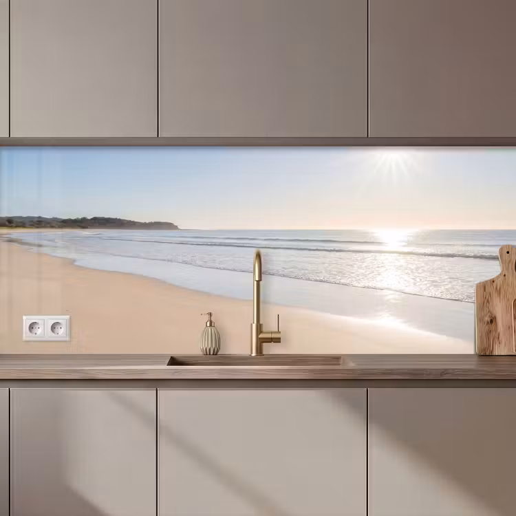 Zee - Zon - Zand keuken achterwand 2 middel zz_3dshopping